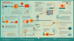 An infographic about practical applications of electrical current and basic laws in daily life.