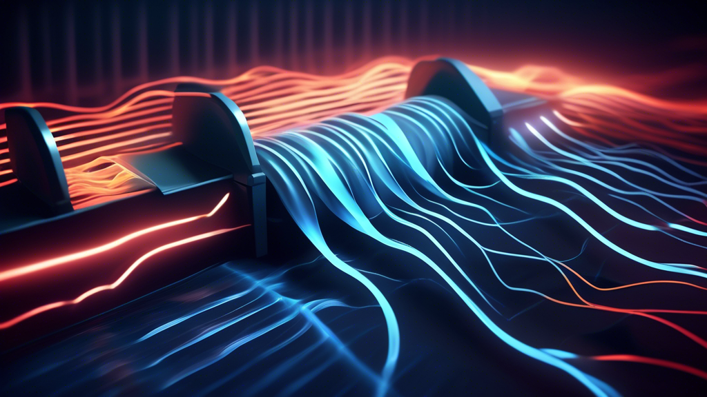 An illustration of the concept of alternating current (AC), depicting its flow and waveform, highlighting its importance as a vital energy source in the mo