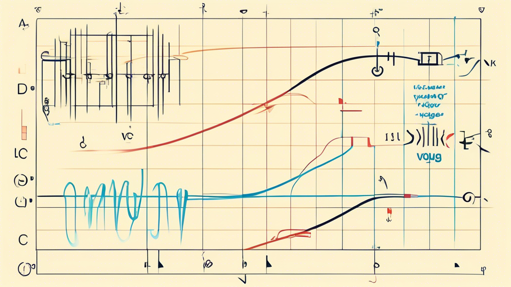 Detailed illustration of a resonant LC circuit composed of an inductor and capacitor connected in parallel, with graphs showing the oscillation of current